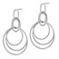 Sterling Silver Rh-plated D/C Post Dangle Earrings - 52.2 mm