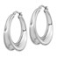 Sterling Silver Rh-plated Polished Oval Hoop Earring - 35.75 mm