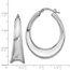 Sterling Silver Rh-plated Polished Oval Hoop Earring - 35.75 mm