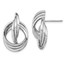 Sterling Silver Rh-plated Polished Post Earrings - 23.19 mm