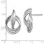Sterling Silver Rh-plated Polished Post Earrings - 23.19 mm