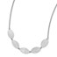 Sterling Silver Rhod-pl. Brushed/ Leaf Necklac - 17.25 in.