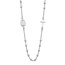 Sterling Silver Rhod-pl Cross Medal Necklace - 24.5 in.