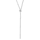 Sterling Silver Rhod-plat Bar Toggle Necklace - 26.5 in.