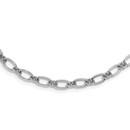 Sterling Silver Rhod-plated Fancy Link Necklace - 18 in.