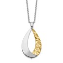 Sterling Silver Rhod-plated Gold-plated D/C Necklace - 19 in.