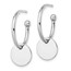 Sterling Silver Rhod-plated Polished Post Hoop Earrings - 26 mm