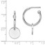 Sterling Silver Rhod-plated Polished Post Hoop Earrings - 26 mm