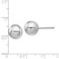 Sterling Silver Rhod Radiant 10mm Ball Post Earrings - 10 mm