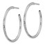 Sterling Silver Rhod Radiant D/C Post Dangle Earrings - 35 mm