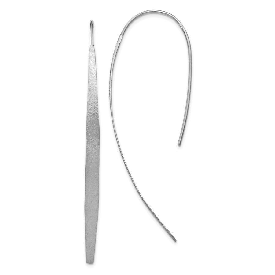 Sterling Silver & Rhodium Brushed Earrings 
