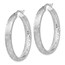 Sterling Silver Rhodium In/Out D/C Earrings - 39 mm
