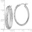 Sterling Silver Rhodium In/Out D/C Oval Earrings - 39 mm