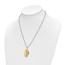 Sterling Silver Rhodium-pl Gold-tone Brushed - 18.5 in.