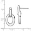 Sterling Silver Rhodium-pl Post Dangle Earrings - 24.25 mm