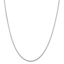 Sterling Silver Rhodium Plated 1.5 mm Dmnd Cut Spiga Chain - 18"