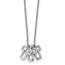 Sterling Silver Rhodium-plated 18in 3-Cross Necklace - 18 in.