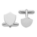 Sterling Silver Rhodium-plated and Cuff Links - Plaque
