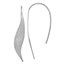 Sterling Silver Rhodium-plated Brushed Earrings - 50 mm