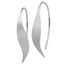 Sterling Silver Rhodium-plated Brushed Earrings - 50 mm