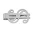 Sterling Silver Rhodium-plated Dollar Sign Money Clip