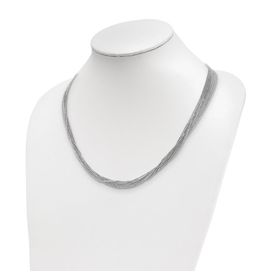 Rhodium plated sterling silver necklace Clearance