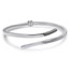 Sterling Silver Rhodium-plated Polished Bypass Hinged Bangle