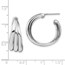 Sterling Silver Rhodium-plated Polished Hoop Earrings - 24.3 mm