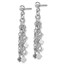 Sterling Silver Rhodium-plated Post Dangle Earrings - 40 mm