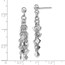 Sterling Silver Rhodium-plated Post Dangle Earrings - 40 mm