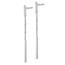 Sterling Silver Rhodium-plated Post Dangle Earrings - 61 mm