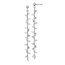 Sterling Silver Rhodium-plated Post Dangle Earrings - 80 mm