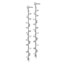 Sterling Silver Rhodium-plated Post Dangle Earrings - 80 mm