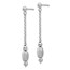 Sterling Silver Rhodium-plated Satin Dangle Earrings - 53.19 mm