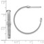 Sterling Silver Rhodium-plated Textured Hoop Earrings - 27 mm