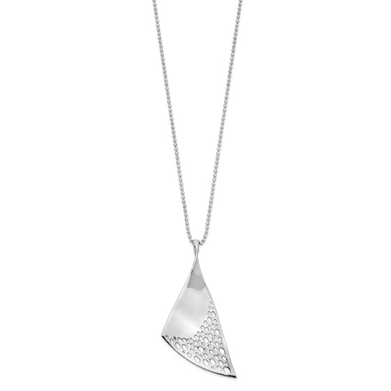 Sterling Silver Rhodium-plated w/ 2in ext. Necklace - 16 in. Sterling Silver Rhodium-plated w/ 2in ext. Necklace - 16 in.