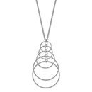 Sterling Silver Rhodium w/2 in ext. Fancy Necklace - 32.5 in.