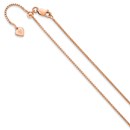 Sterling Silver Rose Gold-plated 1.25mm Round Box Chain - 22 in.