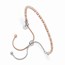 Sterling Silver Rose Gold-plated D/C Adjustable Bracelet