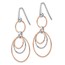 Sterling Silver Rose-Gold-plated D/C Dangle Earrings - 50.41 mm