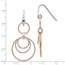 Sterling Silver Rose-Gold-plated D/C Dangle Earrings - 50.41 mm
