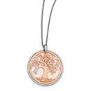 Sterling Silver Rose MOP Tree of Life Necklace - 17.5 in.