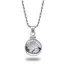 Sterling Silver Rose Necklace