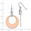 Sterling Silver Rose Rhodium Crystal Dangle Earrings - 51 mm
