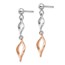 Sterling Silver & Rose-tone Dangle Earrings - 37.09 mm