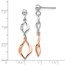 Sterling Silver & Rose-tone Dangle Earrings - 37.09 mm