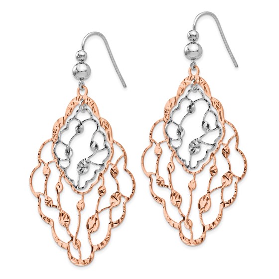 Buy Sterling Silver Rosetone Dangle Earrings APMEX