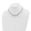 Sterling Silver RP 3-Cross w/4in. Ext. Choker Necklace - 13 in.