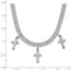 Sterling Silver RP 3-Cross w/4in. Ext. Choker Necklace - 13 in.