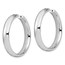 Sterling Silver RP 6mm Half Round Tube Earrings - 38 mm